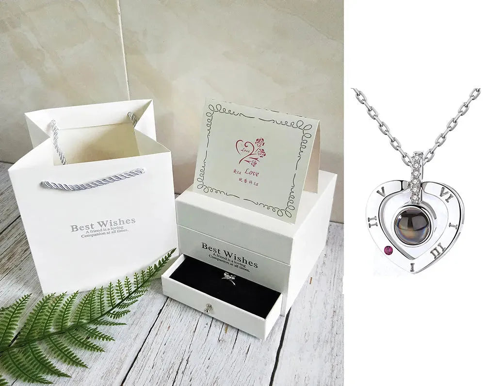 Coffret Cadeau Collier Rose, Cadeau Parfait Pour La Saint-Valentin - Bellarte Enchanté Coffret Cadeau Collier Rose, Cadeau Parfait Pour La Saint-Valentin